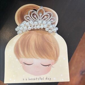 Ponytail Tiara With Faux Pearls